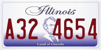 IL license plate A324654