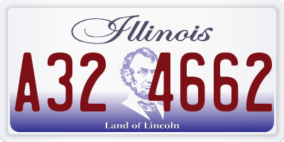 IL license plate A324662