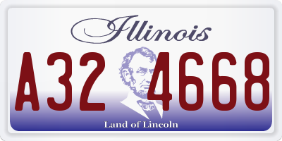 IL license plate A324668