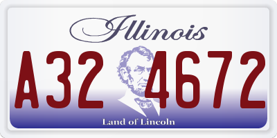 IL license plate A324672