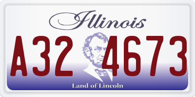 IL license plate A324673