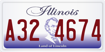 IL license plate A324674