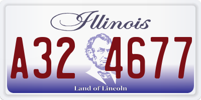 IL license plate A324677