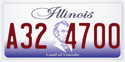 IL license plate A324700