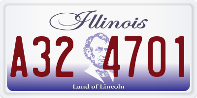 IL license plate A324701
