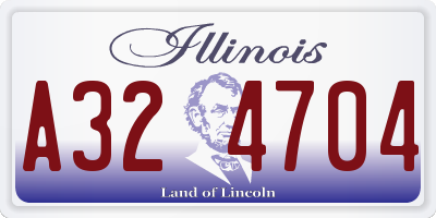IL license plate A324704