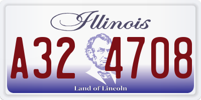 IL license plate A324708