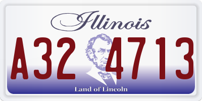 IL license plate A324713