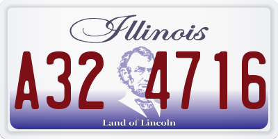 IL license plate A324716