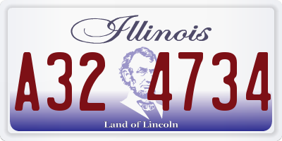 IL license plate A324734
