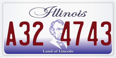 IL license plate A324743