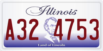 IL license plate A324753