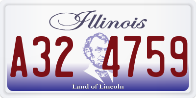 IL license plate A324759