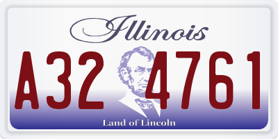 IL license plate A324761