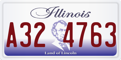 IL license plate A324763
