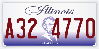 IL license plate A324770