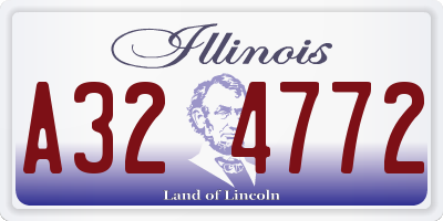 IL license plate A324772