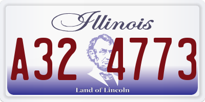 IL license plate A324773