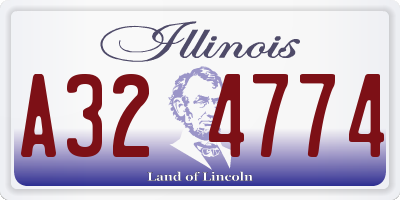 IL license plate A324774