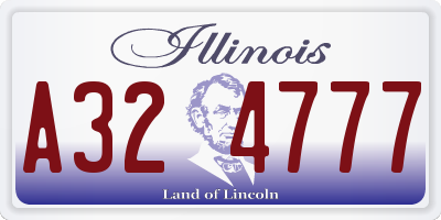 IL license plate A324777