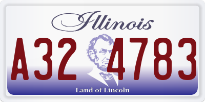 IL license plate A324783