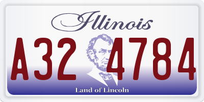IL license plate A324784