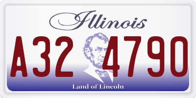 IL license plate A324790