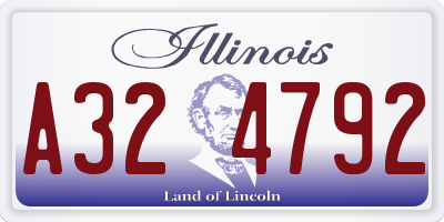 IL license plate A324792