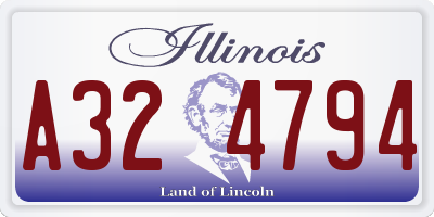 IL license plate A324794