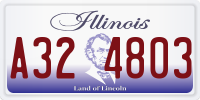 IL license plate A324803
