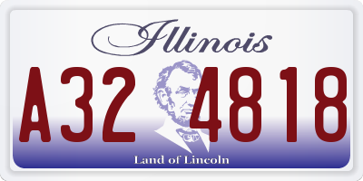 IL license plate A324818