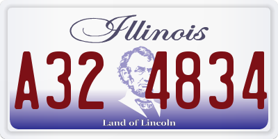 IL license plate A324834