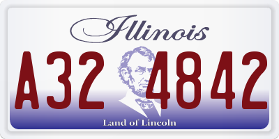 IL license plate A324842