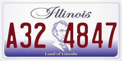 IL license plate A324847