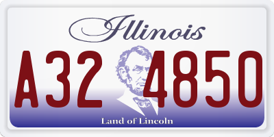 IL license plate A324850