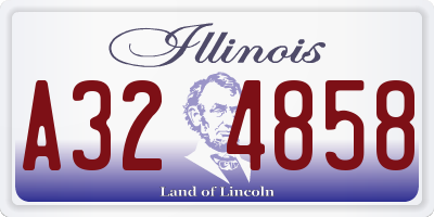 IL license plate A324858