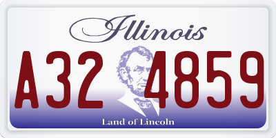 IL license plate A324859