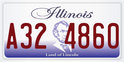 IL license plate A324860