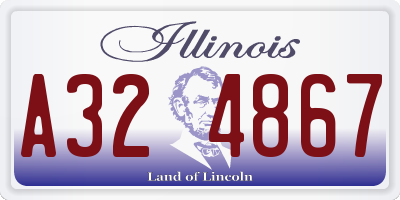 IL license plate A324867