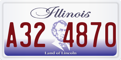 IL license plate A324870