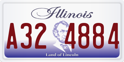 IL license plate A324884