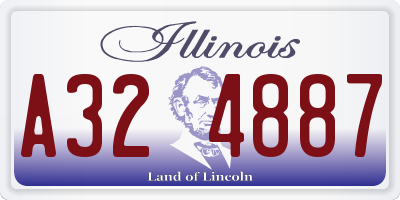 IL license plate A324887