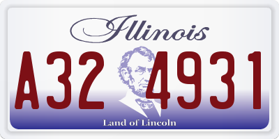 IL license plate A324931