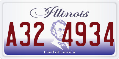 IL license plate A324934