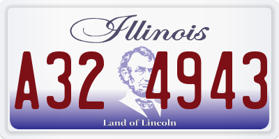 IL license plate A324943
