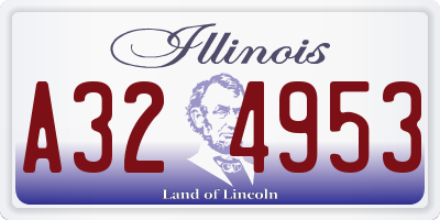 IL license plate A324953