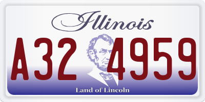 IL license plate A324959