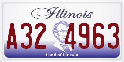 IL license plate A324963