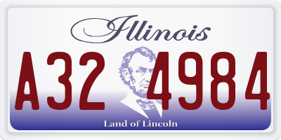 IL license plate A324984