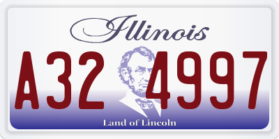IL license plate A324997